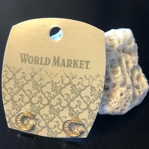 World Market Crescent Moon Earrings